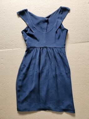 Neiman Marcus Laila Azhar 100% Silk Classic Navy Party Dress